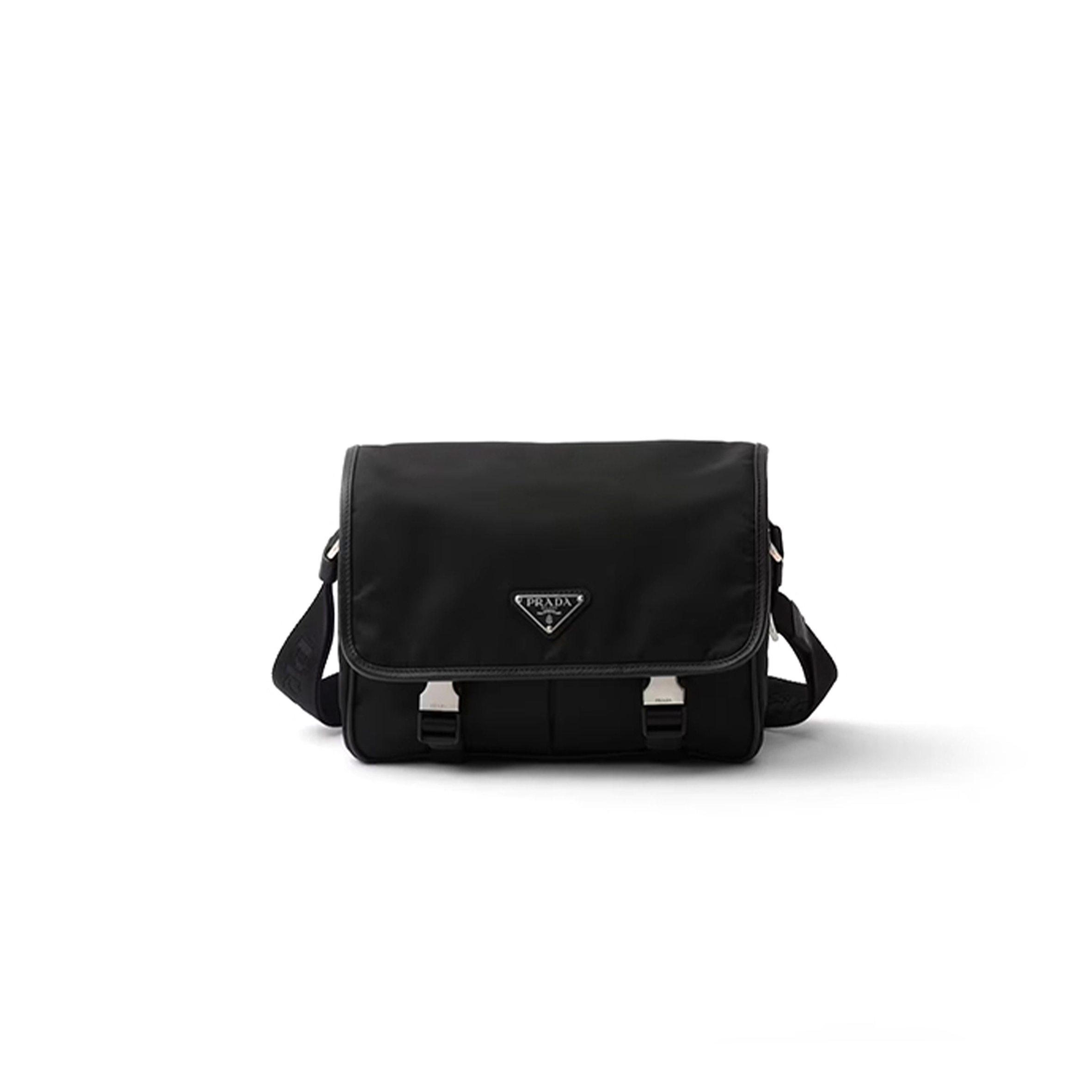 Pra*a re-nylon and saffiano leather shoulder bag 2vd769 (26*19*10cm)